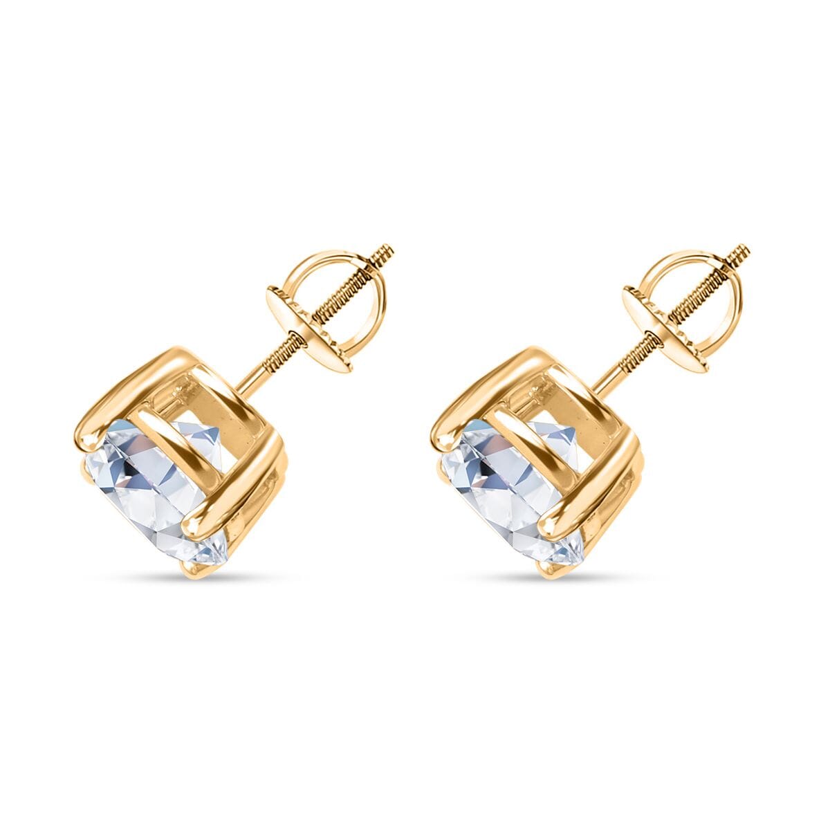 Luxuriant Lab Grown Diamond VS2-G 10.00 ctw Earrings in 14K Yellow Gold image number 3