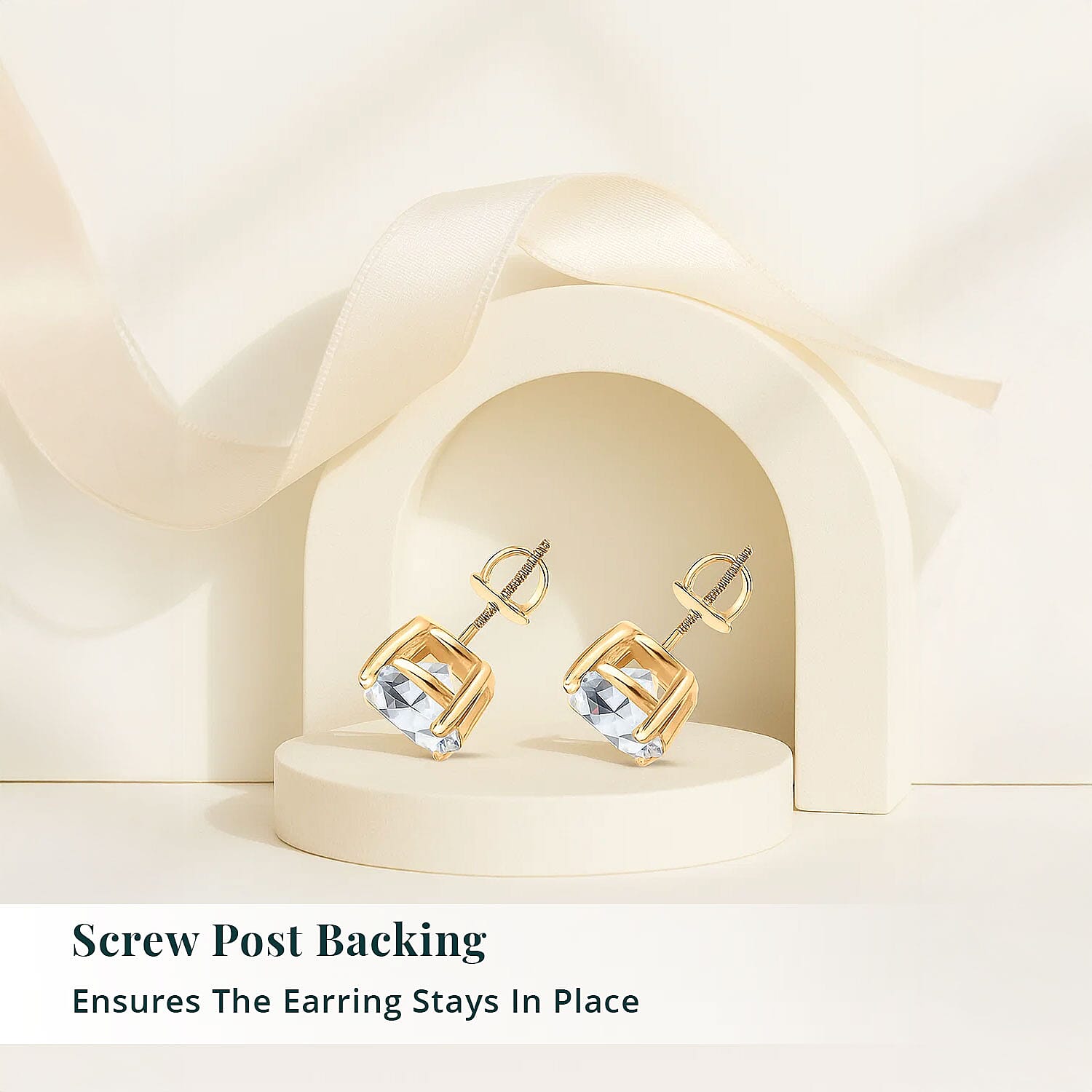 Luxuriant Lab Grown Diamond G VS2 10.00 ctw Classic Solitaire Earrings in 14K Yellow Gold