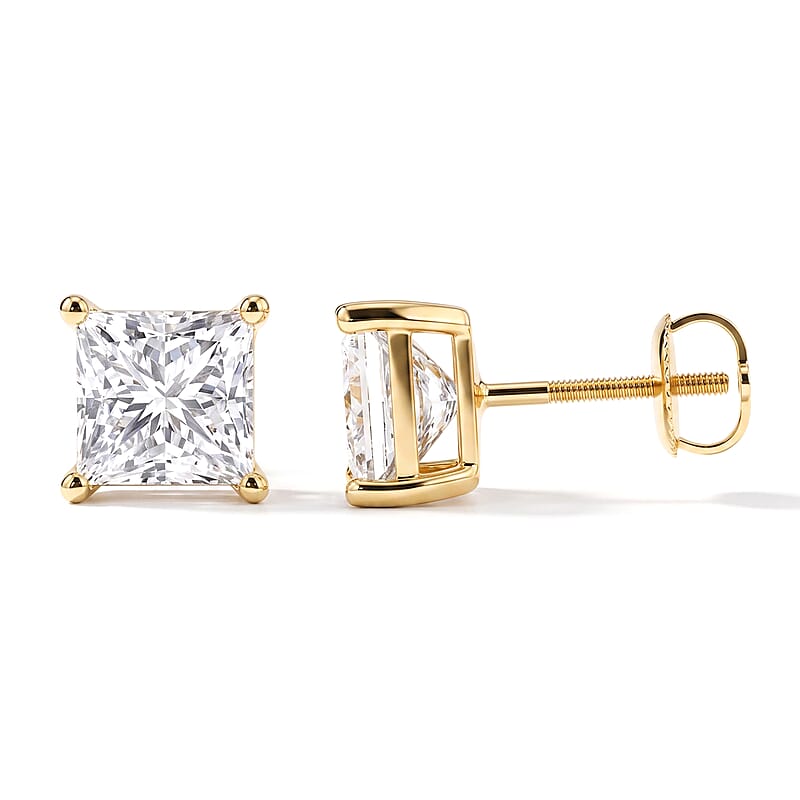 IGI Certified Luxuriant Lab Grown Diamond G-VS2 5.00 ctw Earrings in 14K Yellow Gold