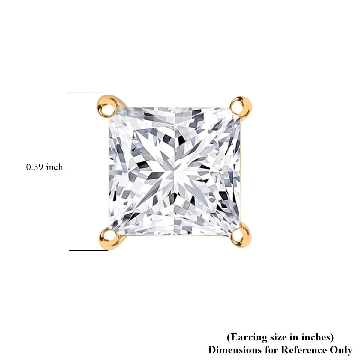 Luxuriant Lab Grown Diamond G-VS2 5.00 ctw Earrings in 14K Yellow Gold image number 4