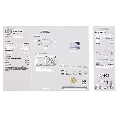 IGI Certified Luxuriant Lab Grown Diamond G-VS2 5.00 ctw Earrings in 14K Yellow Gold