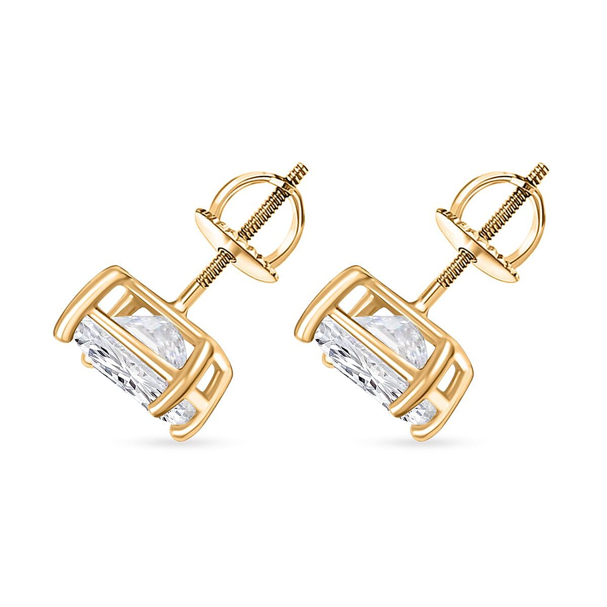 Luxuriant Lab Grown Diamond G VS2 3.00 ctw Earrings in 14K Yellow Gold