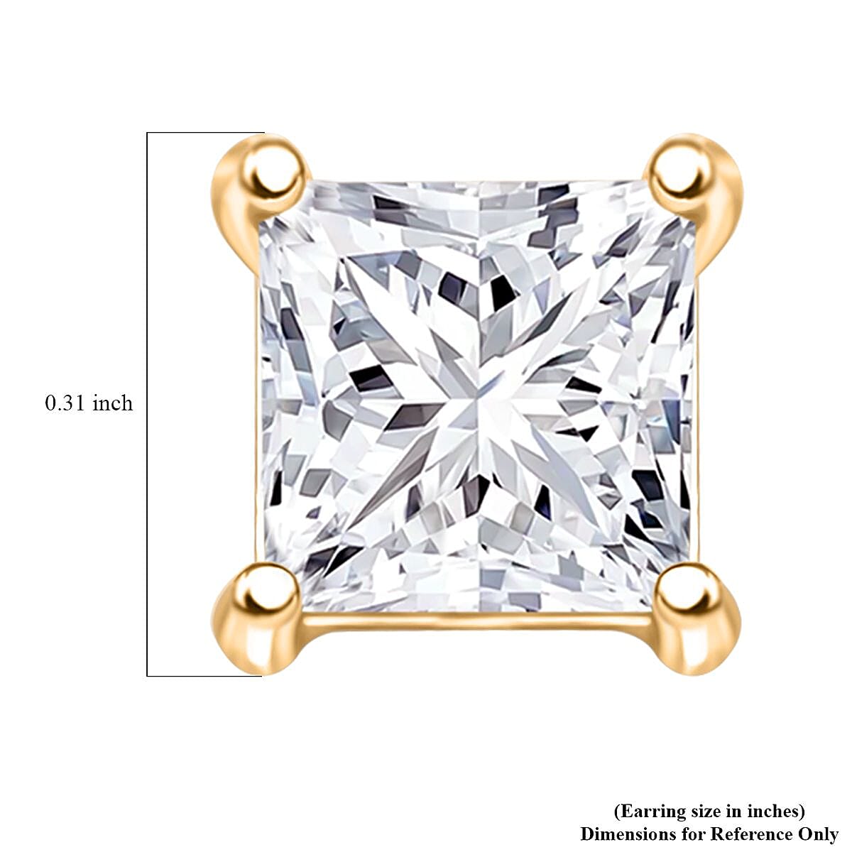 Luxuriant Lab Grown Diamond G VS2 3.00 ctw Earrings in 14K Yellow Gold