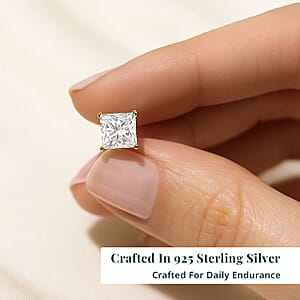 Luxuriant Lab Grown Diamond G VS2 10.00 ctw Radiant Solitaire Earrings in 14K Yellow Gold