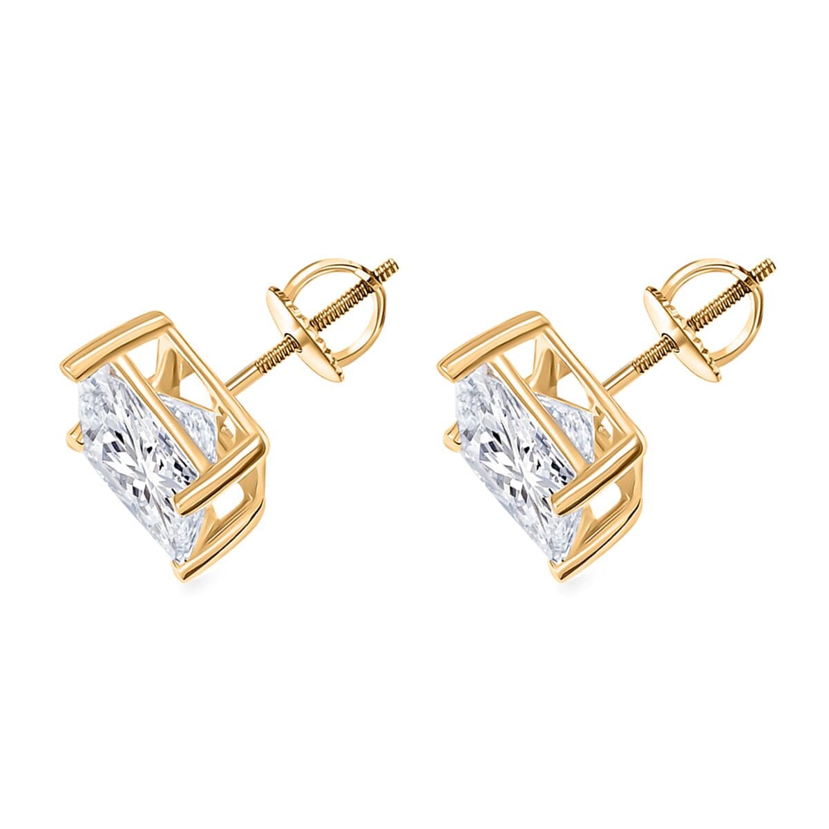 Luxuriant Lab Grown Diamond VS2-G 10.00 ctw Earrings in 14K Yellow Gold image number 3