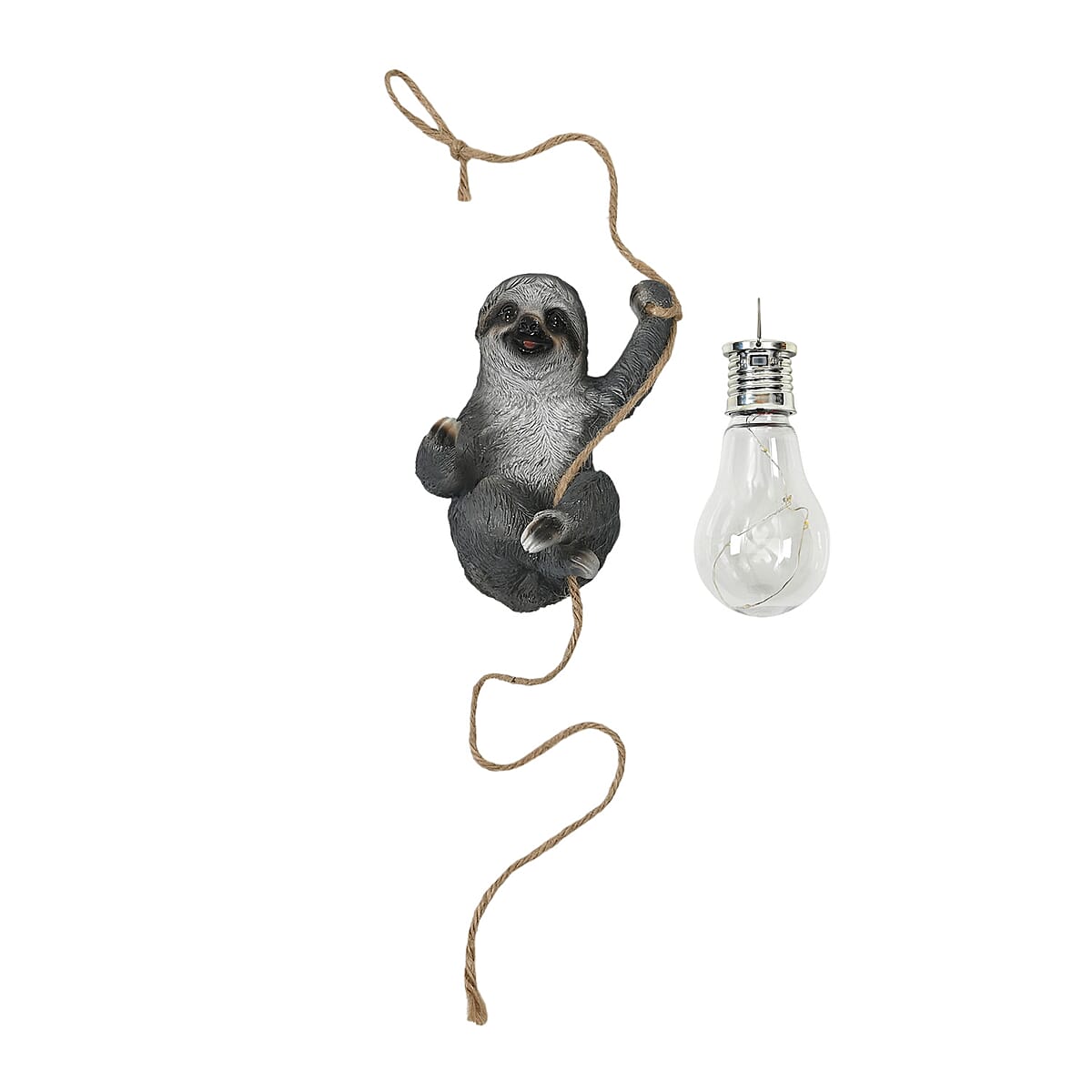 Charming Bear Holding a Glowing Solar Light LED Bulb image number 0