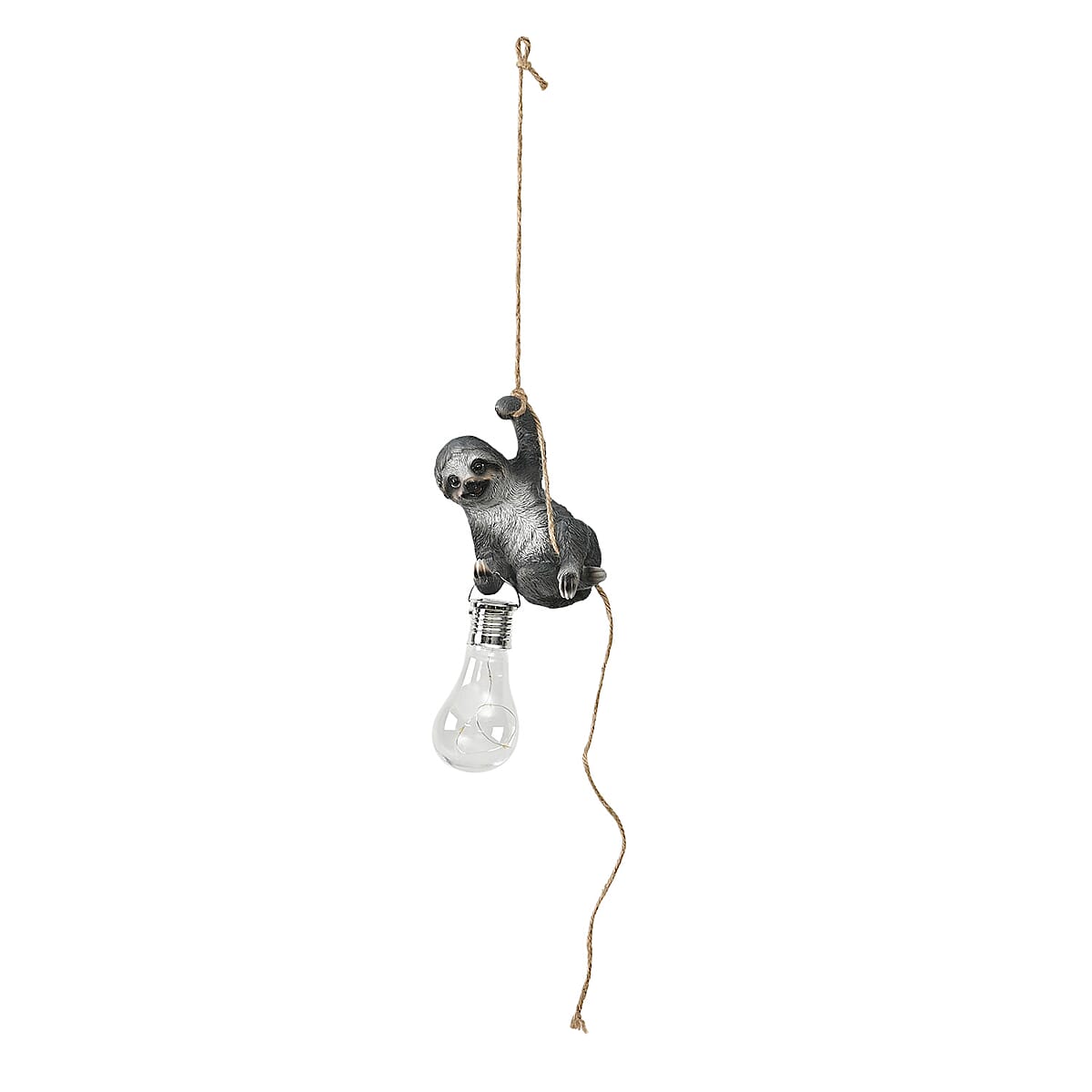 Charming Bear Holding a Glowing Solar Light LED Bulb image number 1