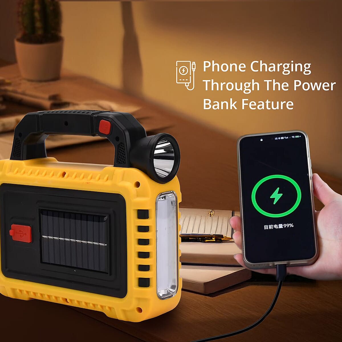 Multifunctional Solar Energy Flashlight 2400mAh Headlight image number 3