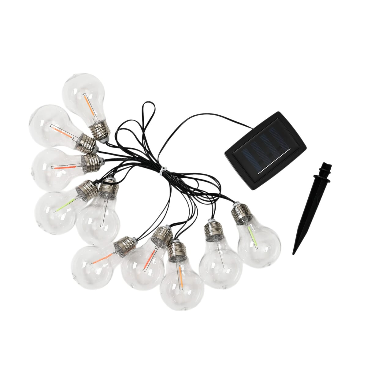 Multi Color 10PK Solar String LED Light 2Meter image number 1