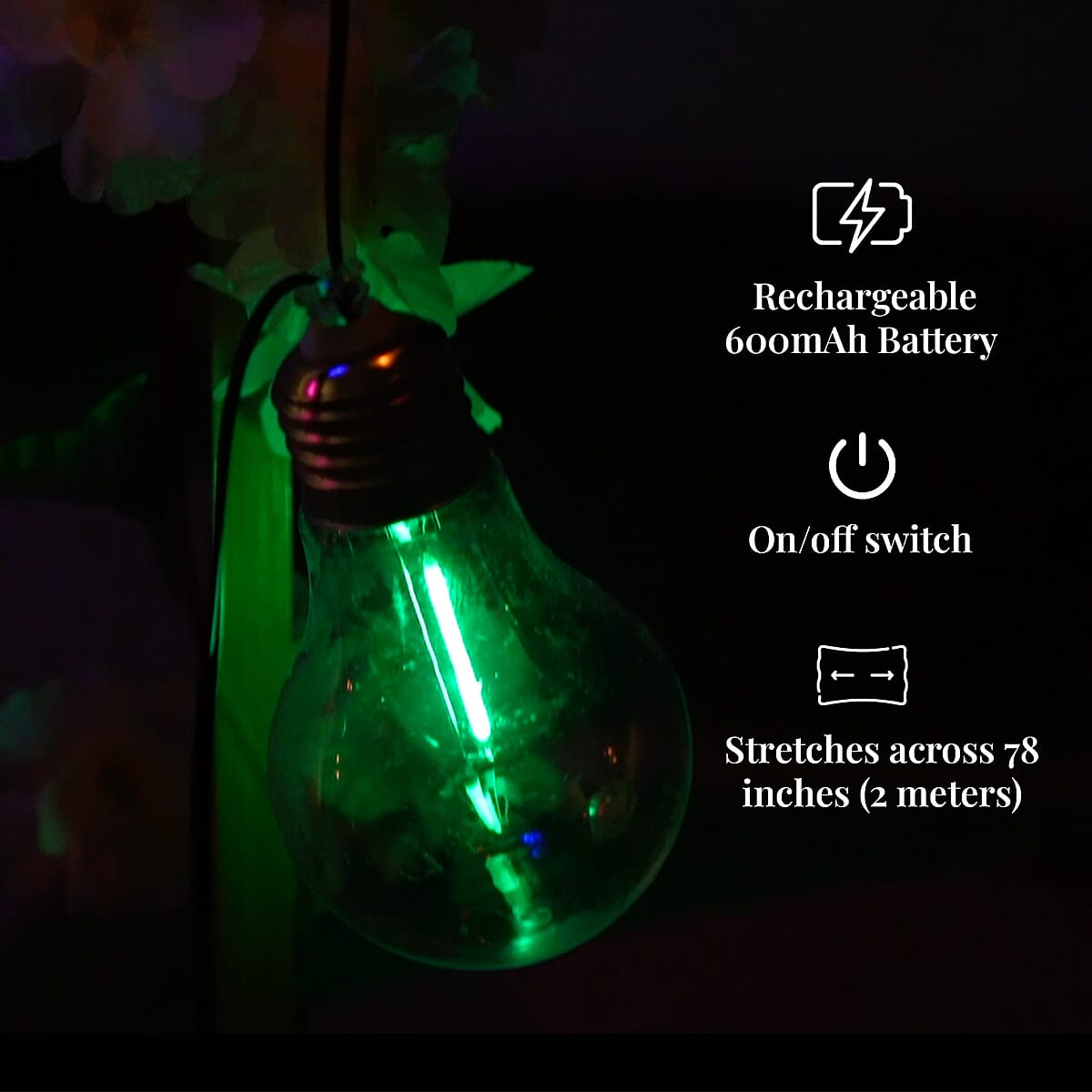 Multi Color 10PK Solar String LED Light 2Meter image number 4