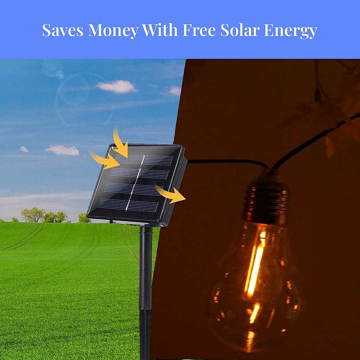 Warm White 10PK Solar String LED Light 2Meter image number 2