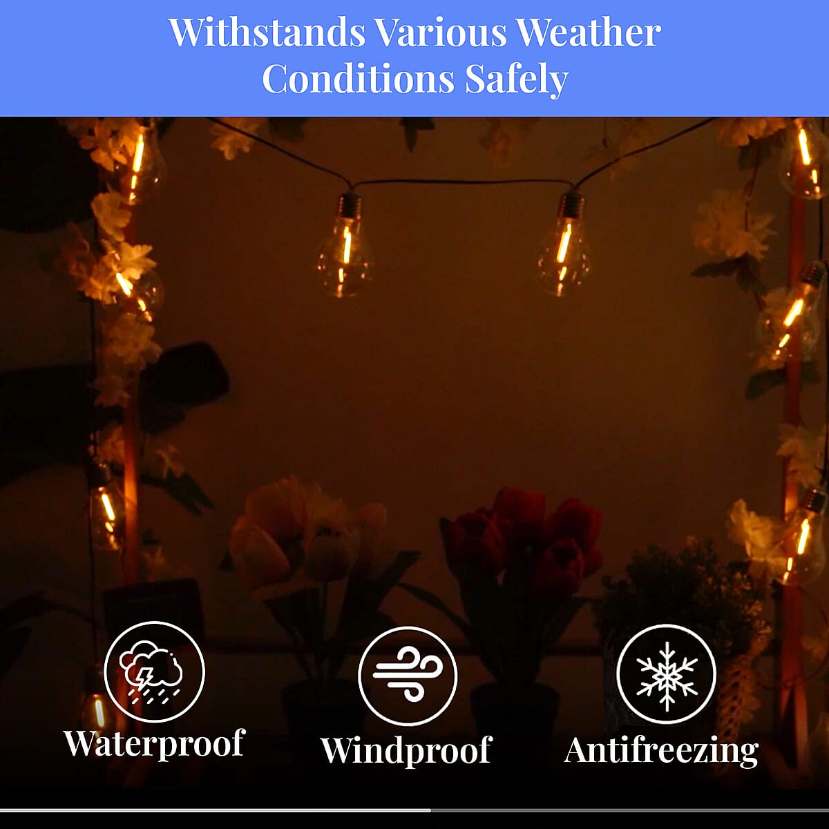 Warm White 10PK Solar String LED Light 2Meter image number 3