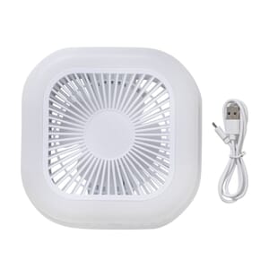 Foldable Desk Fan with LED light with 1200mAh USB Rechargeable Battery