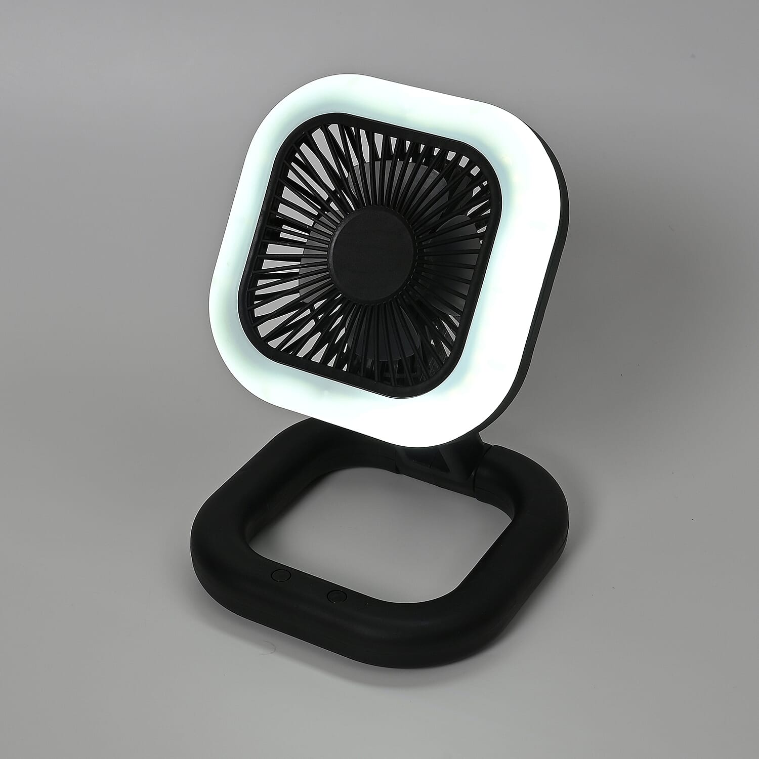 Foldable Desk Fan with LED light with 1200mAh USB Rechargeable Battery