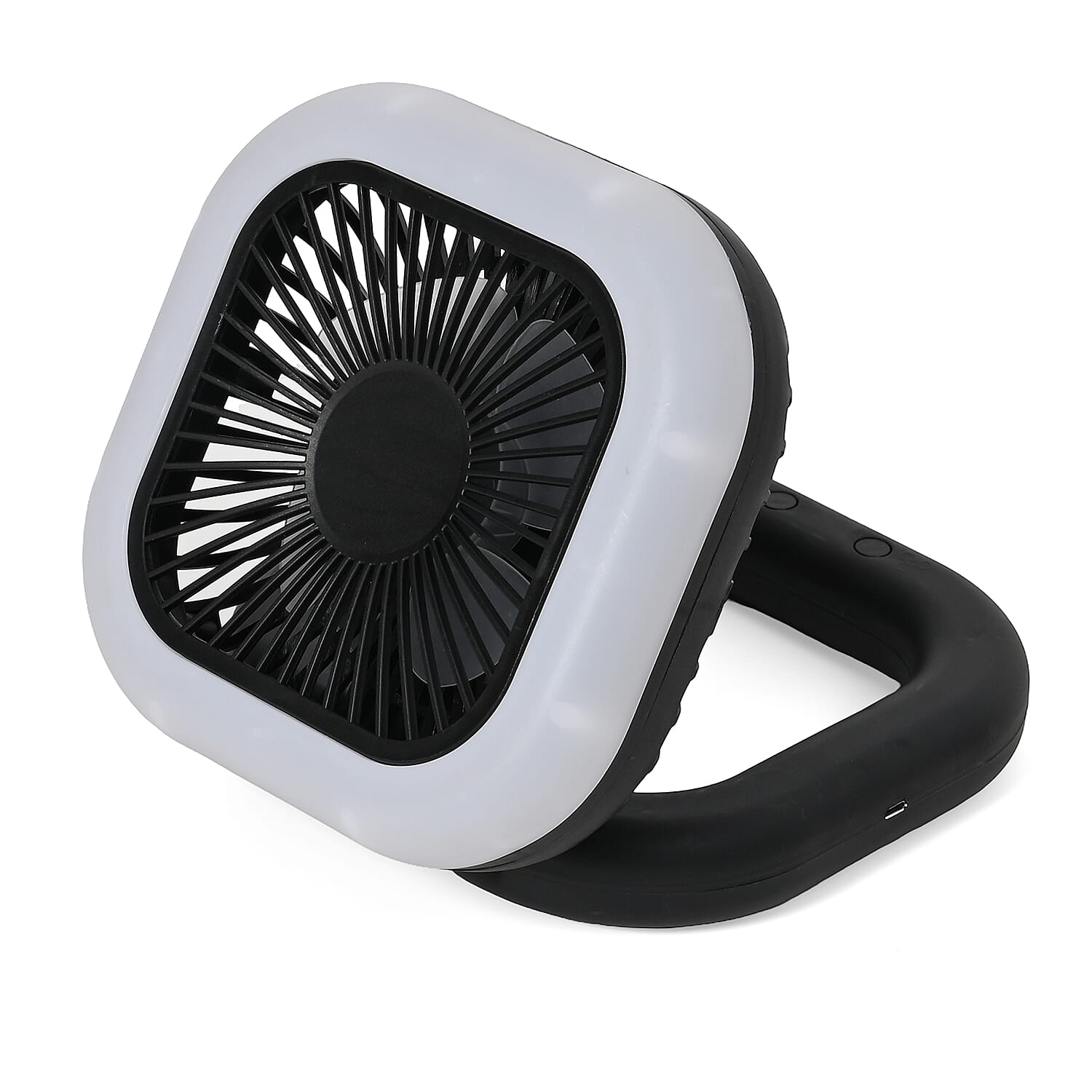 Foldable Desk Fan with LED light with 1200mAh USB Rechargeable Battery