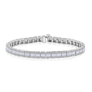 Luxuriant Lab Grown Diamond SI 5.00 ctw Bracelet in 10K White Gold (7.00 In) 11.60 Grams
