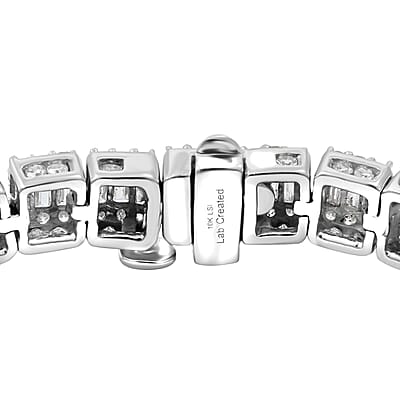 Luxuriant Lab Grown Diamond SI 5.00 ctw Bracelet in 10K White Gold (7.00 In) 11.60 Grams