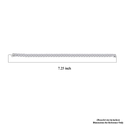 Luxuriant Lab Grown Diamond SI 5.00 ctw Bracelet in 10K White Gold (7.00 In) 11.60 Grams