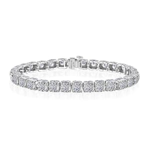 Luxuriant Lab Grown Diamond SI 10.00 ctw Bracelet in 10K White Gold (7.00 In) 12.80 Grams