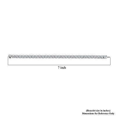 Luxuriant Lab Grown Diamond SI 10.00 ctw Bracelet in 10K White Gold (7.00 In) 12.80 Grams