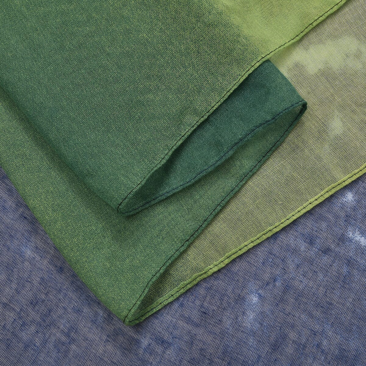 TLV Set of 4, Multi Color 2pc Flower Printed and 2pc Solid Polyester Scarfs (27.6"x70.8") image number 5