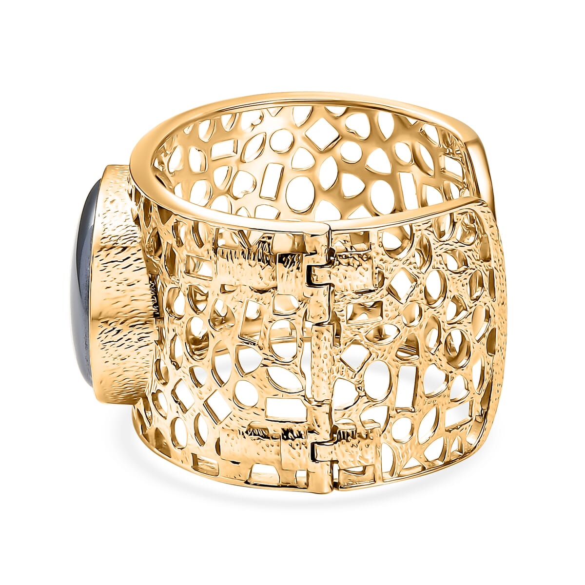Karis Terahertz 56.50 ctw Bangle Bracelet in 18K YG Plated (7.25 In) image number 3