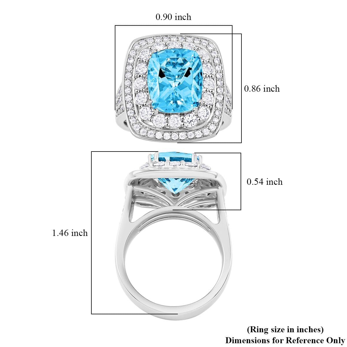 Chairman Vault Certified & Appraised Rhapsody AAAA Santa Maria Aquamarine and E-F VS Diamond 6.55 ctw Ring in 950 Platinum (Size 7.0) 14.45 Grams image number 5