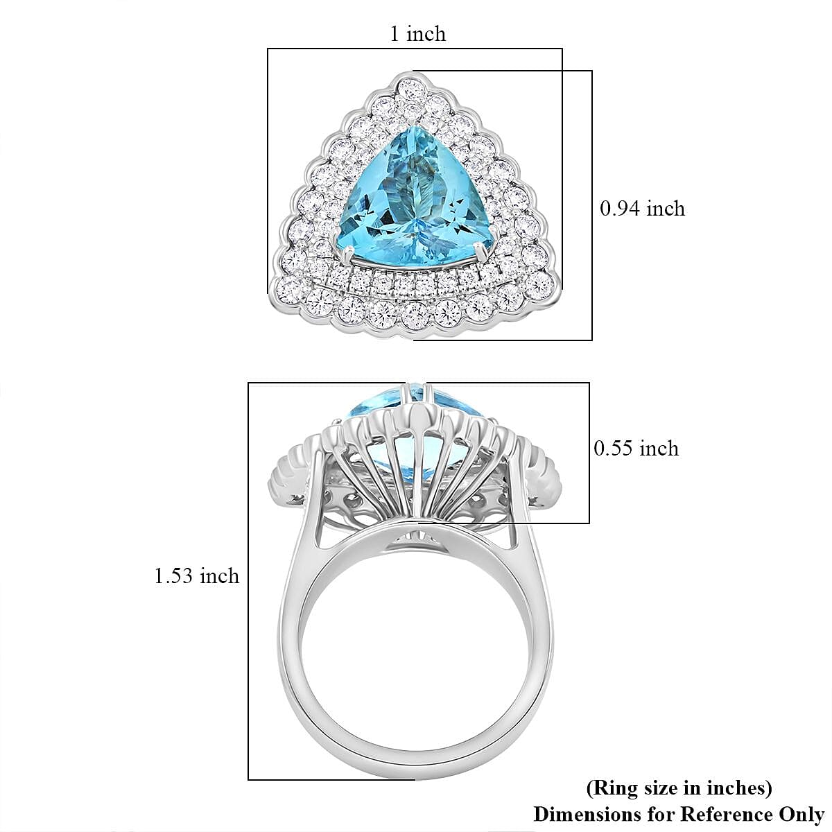 Chairman Vault Certified & Appraised Rhapsody AAAA Santa Maria Aquamarine and E-F VS Diamond 6.80 ctw Ring in 950 Platinum (Size 7.0) 21.60 Grams