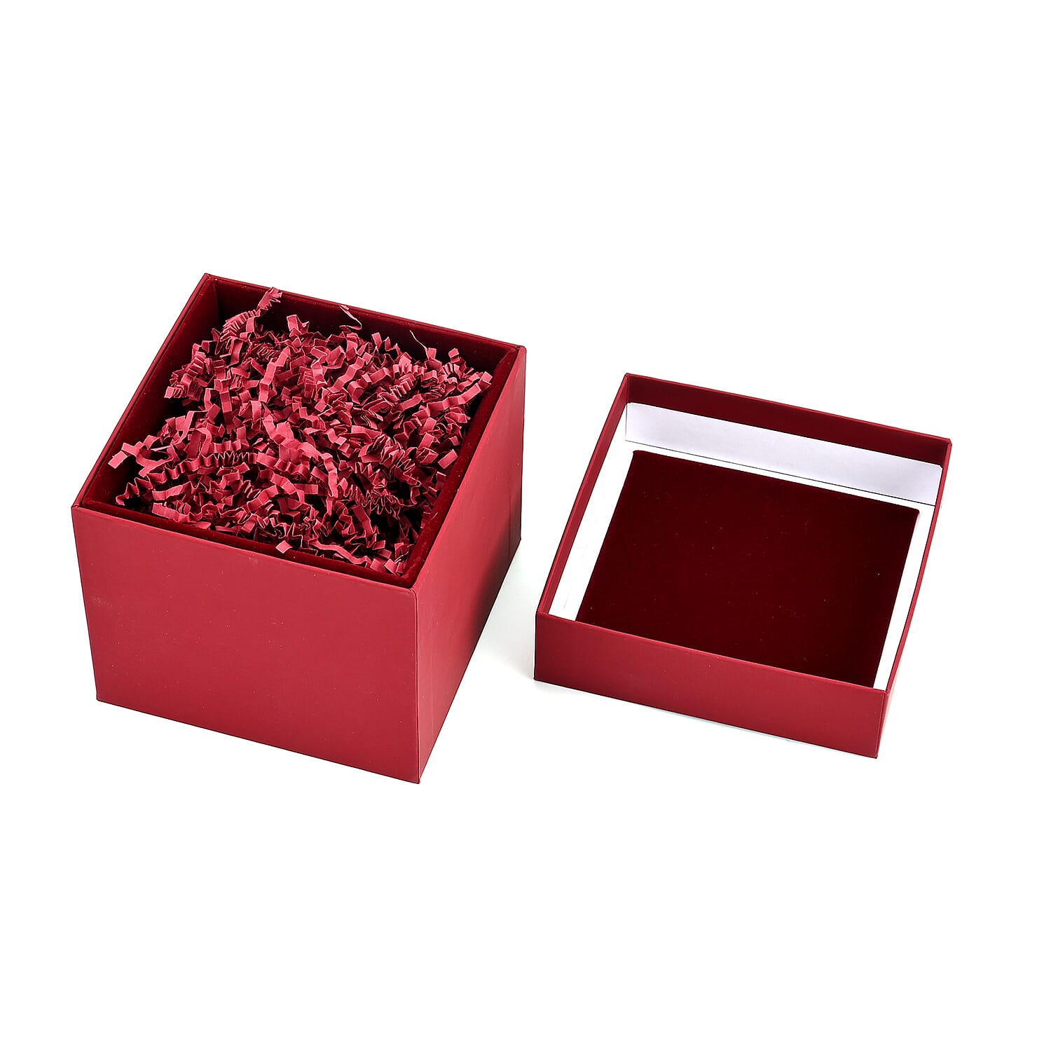 Dark Red Box with Velvet and Jade Inner