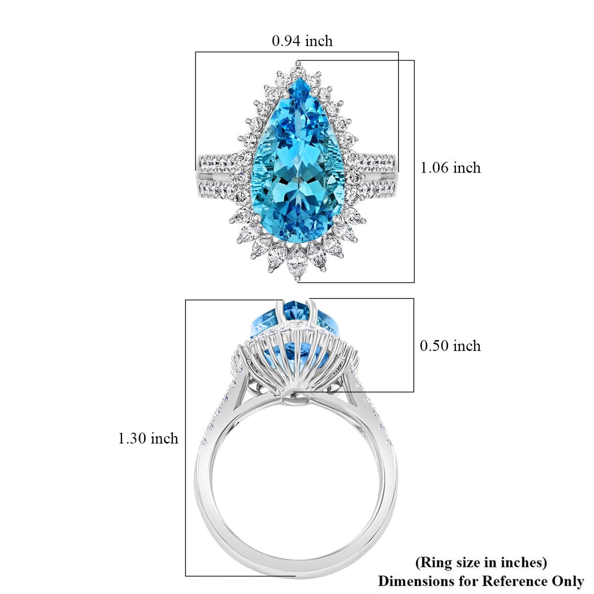 Chairman Vault Certified & Appraised Rhapsody AAAA Santa Maria Aquamarine and E-F VS Diamond 6.75 ctw Ring in 950 Platinum (Size 7.0) 11.95 Grams image number 4