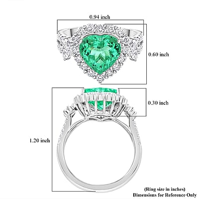 Chairman Vault Collection Certified & Appraised Rhapsody AAAA Paraiba Tourmaline and E-F VS Diamond 3.70 ctw Ring in 950 Platinum (Size 7.0) 9.70 Grams