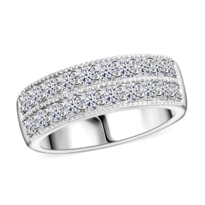 Lab Grown Diamond  Ring  Sterling Silver ,  Silver Wt. 5.35 g 1.00 ctw