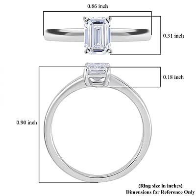 IGI Certified Luxuriant Lab Grown Diamond E-F VS 1.00 ctw Solitaire Ring in 10K White Gold (Size 11.0)