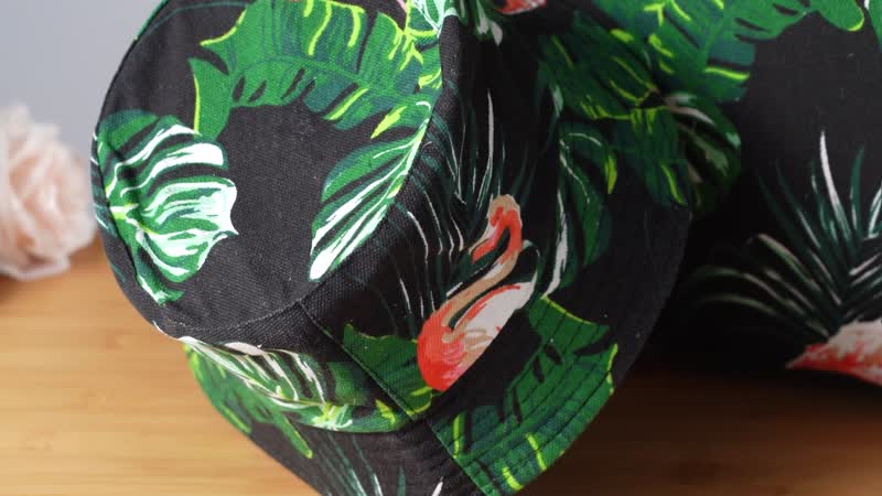 2pcs Set Rose Pattern Beach Tote Bag (	20"x6"x15") and Hat