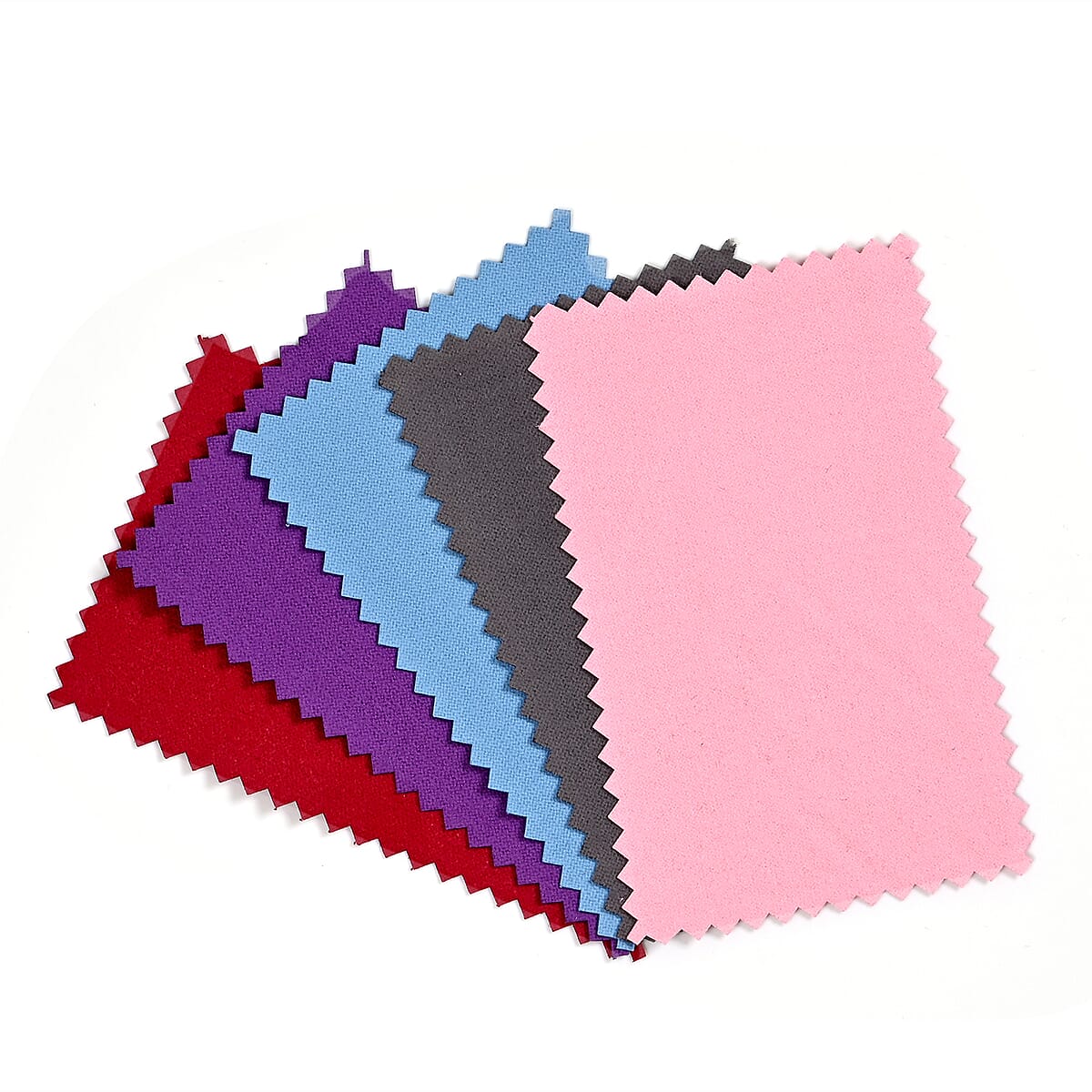 Wine Red 5 Layer Stackable Jewelry Box with 5pcs Anti Tarnish Silver Polishing Clean Cloth image number 6