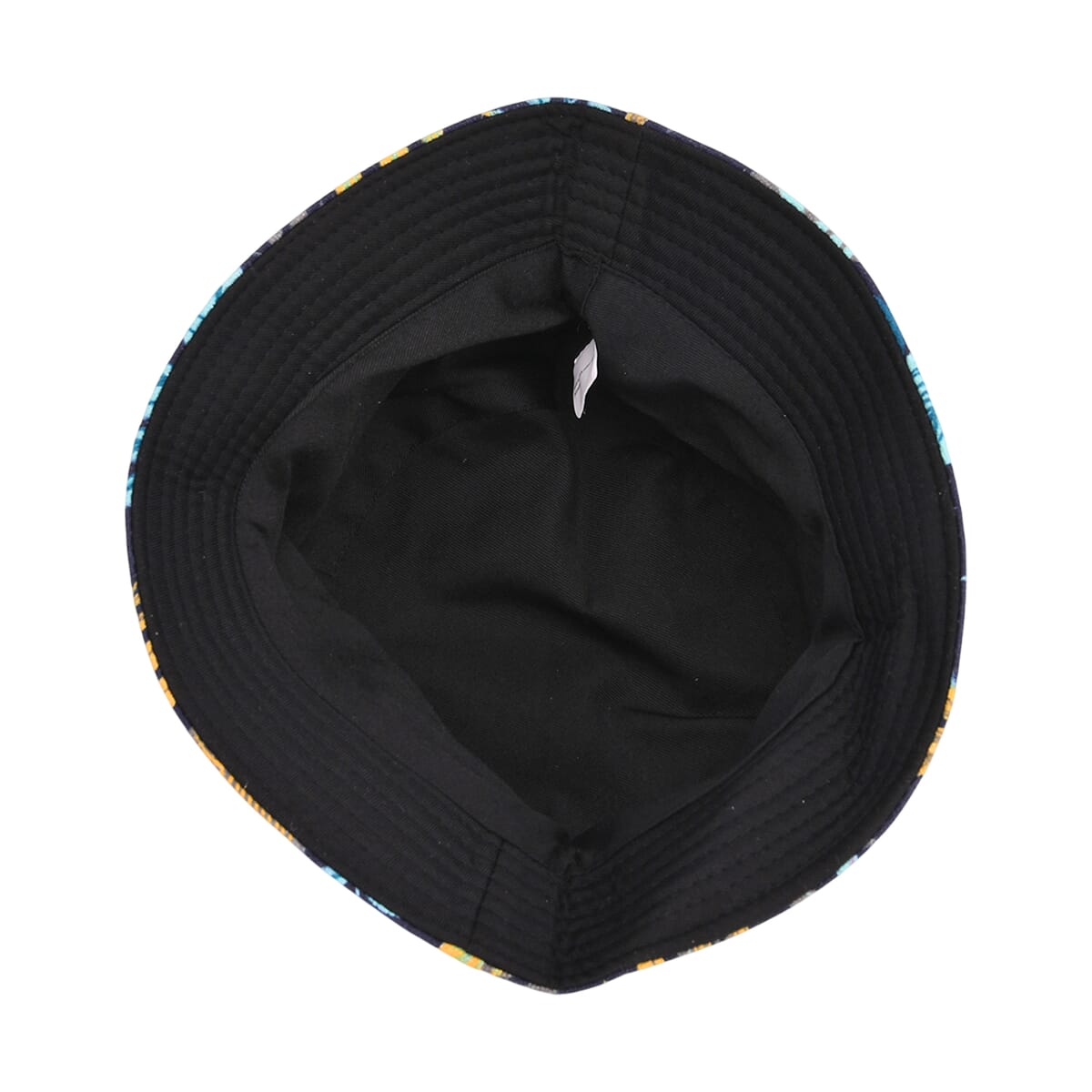 2pcs Set Black Leaves Pattern Beach Tote Bag and Hat image number 5