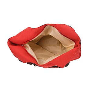 Tamsy Dogs Pattern Tote Bag with Wooden Beads Handle