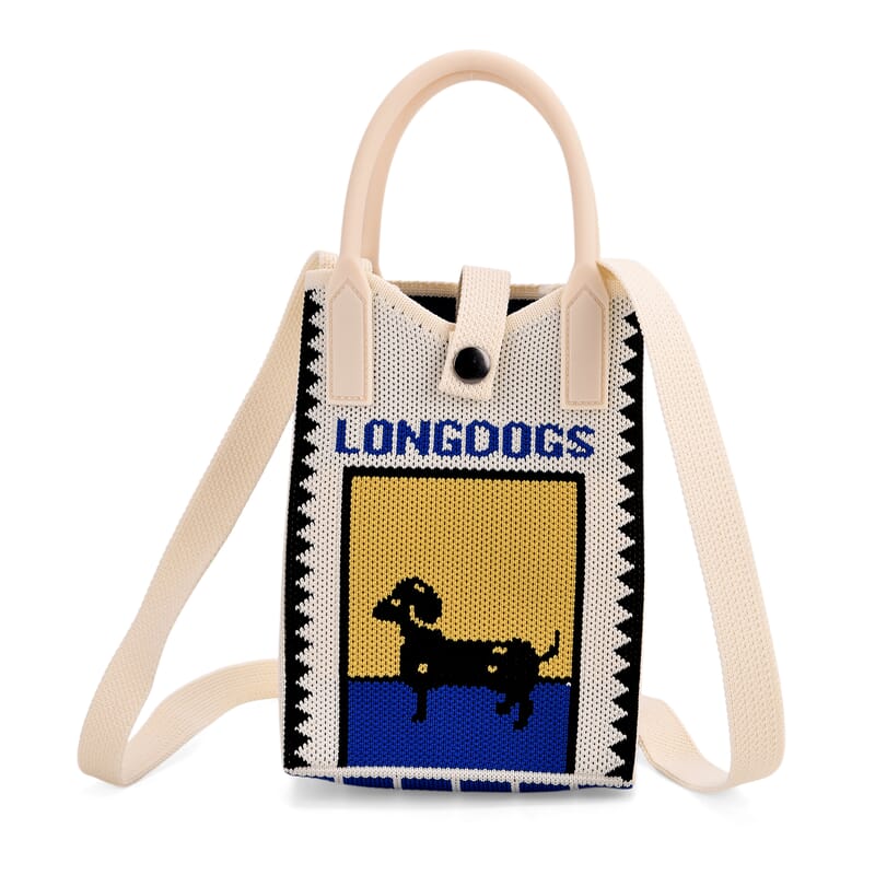 White Dog Print Crossbody Bag