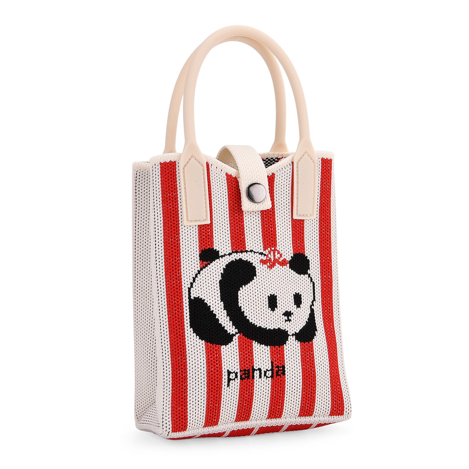 White and Panda Print Crossbody Bag
