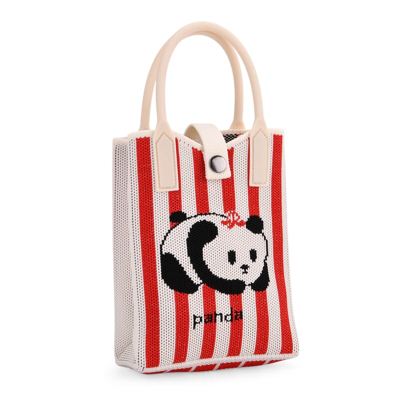White and Panda Print Crossbody Bag