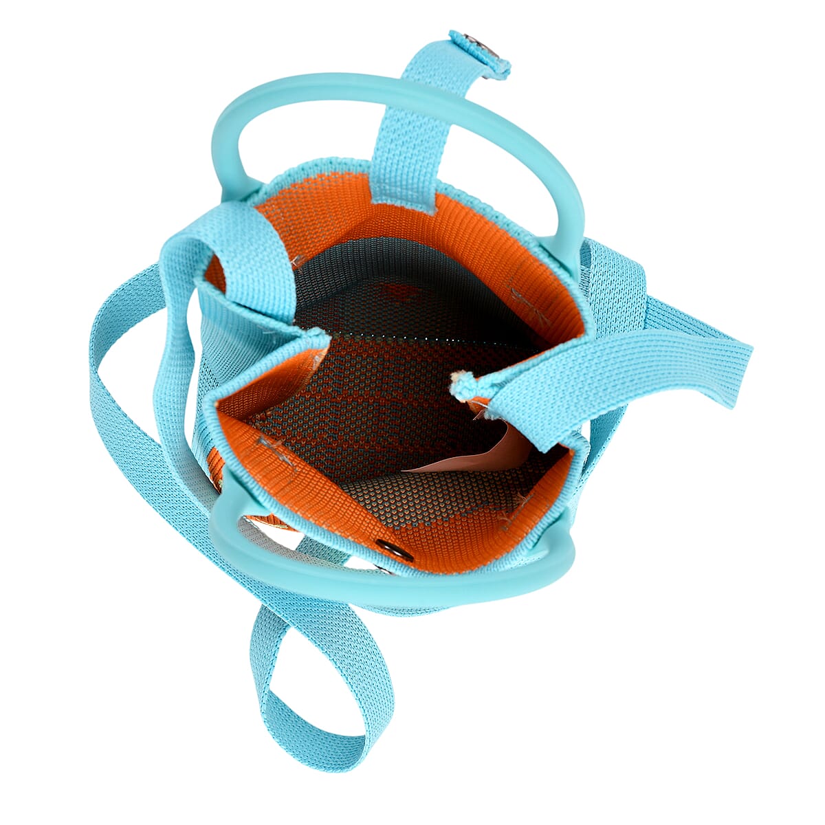 Blue and Orange Bear Print Polyester Crossbody Cellphone Bag image number 4