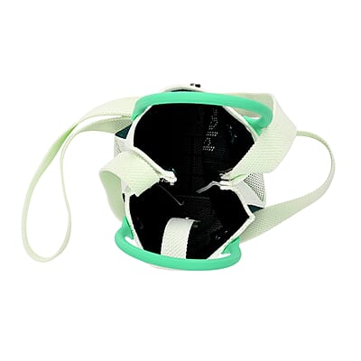 Green with Black Cat Print Crossbody Bag