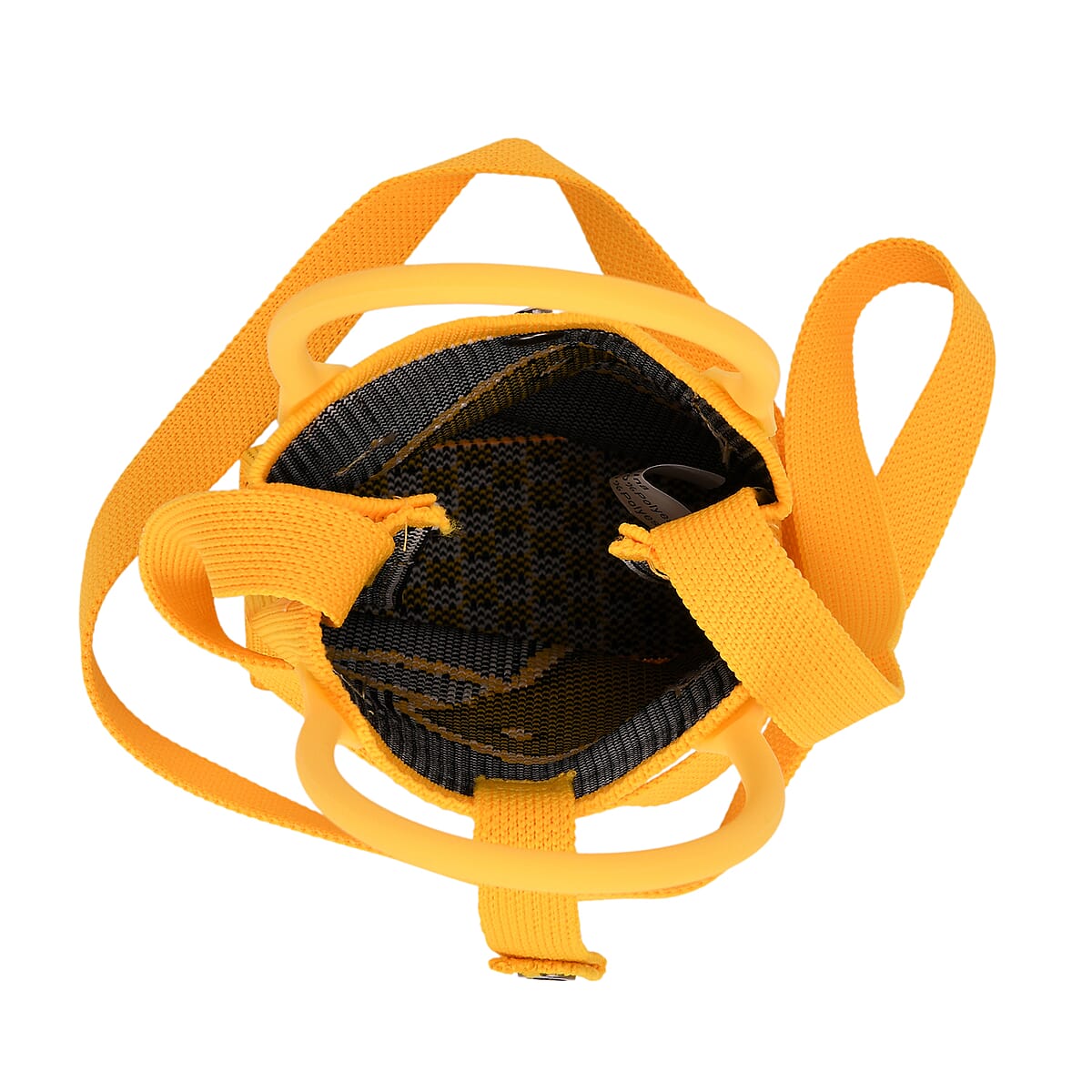 Yellow and White Duck Print Polyester Crossbody Cellphone Bag image number 4