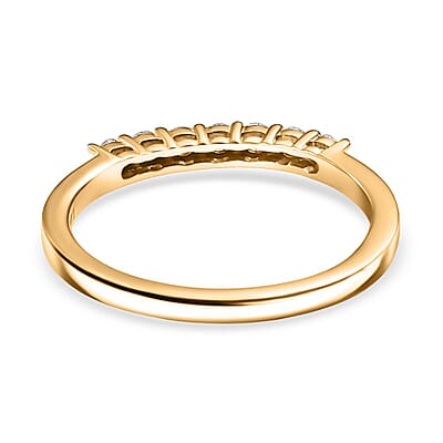 Luxuriant Lab Grown Diamond G-H SI 0.30 ctw Band Ring in 18K Vermeil Yellow Gold Over Sterling Silver (Size 5.0)