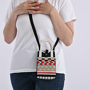 Multi Color Print Polyester Crossbody Cellphone Bag