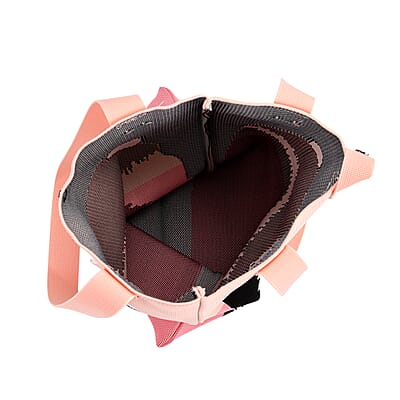 Pink and Panda Print Polyester Tote Bag