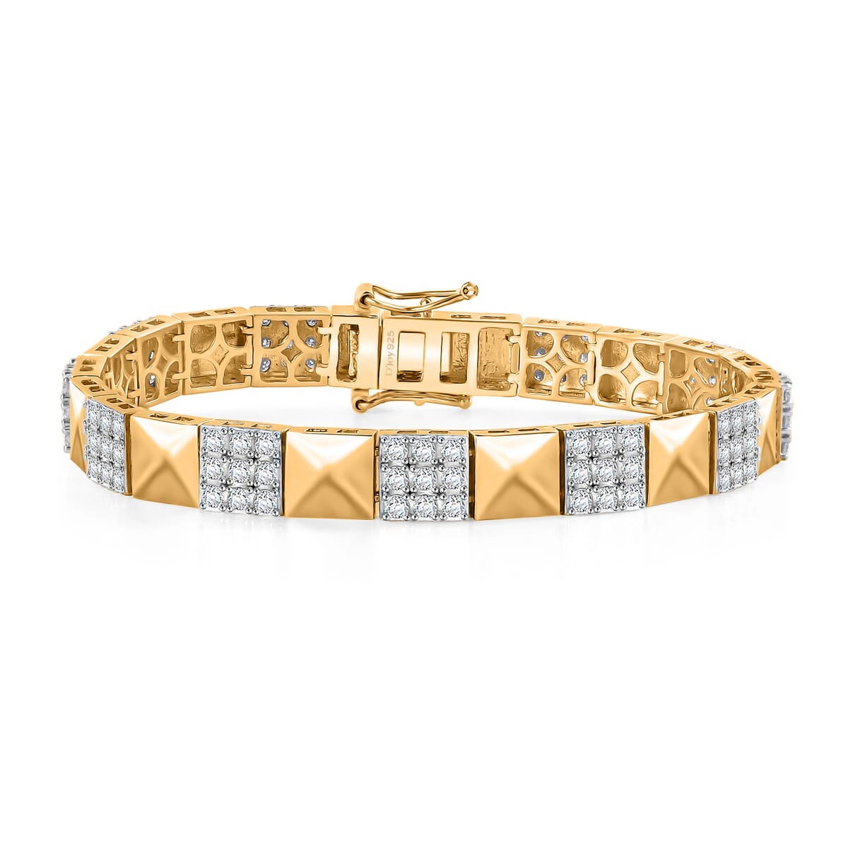 Moissanite 3.00 ctw Bracelet in Vermeil Yellow Gold Over Sterling Silver (7.25 In) image number 0