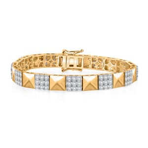 Moissanite 3.00 ctw Bracelet in Vermeil Yellow Gold Over Sterling Silver (7.25 In)