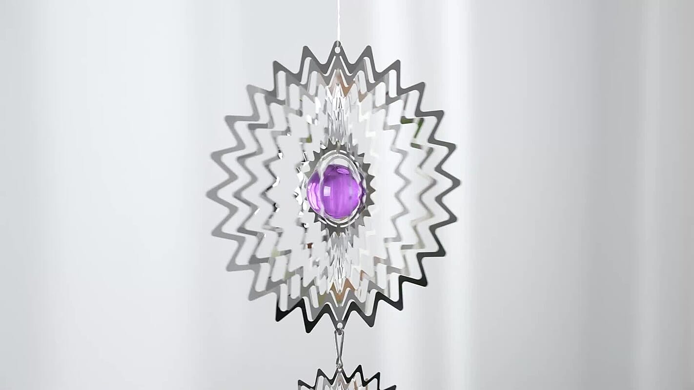 2 Tier Starburst Disc Stainless Steel Magic Wind Spinner