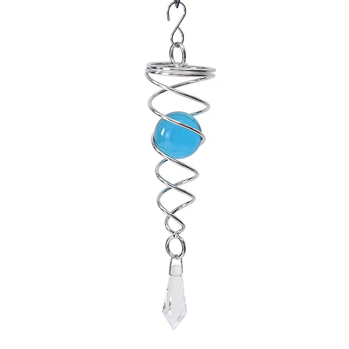 2 Tier Bird 3D Sculpture Stainless Steel Ball Spiral Magic Wind Spinner image number 5